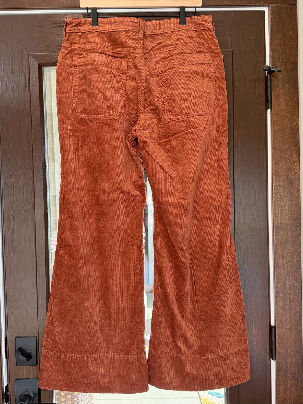 32 Pilcro Women’s Brown Corduroy Wide-Leg Pants Pockets Button Zip Solid Cotton - Picture 2 of 6